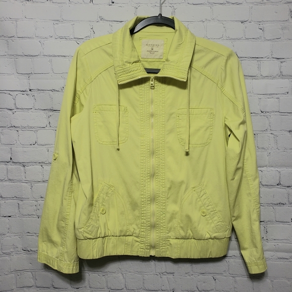 Sonoma Sz Med Lime/Neon Yellow Zip Jacket - Picture 13 of 16